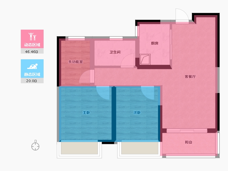 河南省-郑州市-正弘中央公园-64.00-户型库-动静分区