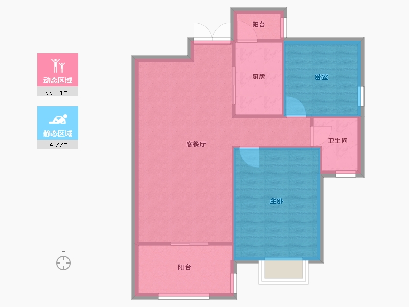 四川省-成都市-天府长城柏南郡-73.18-户型库-动静分区