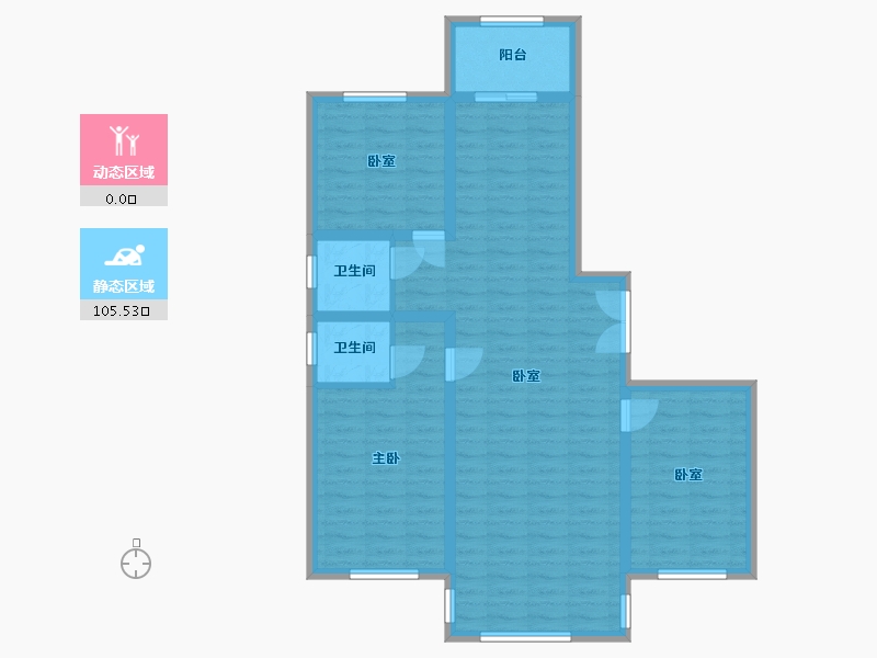 黑龙江省-佳木斯市-东城小区-108.07-户型库-动静分区