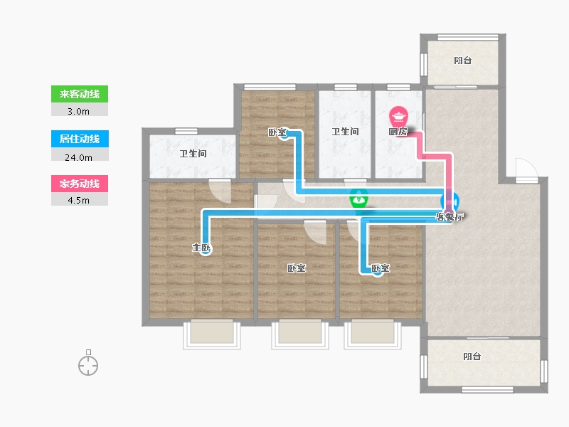 湖南省-长沙市-中建芙蓉嘉苑-110.00-户型库-动静线