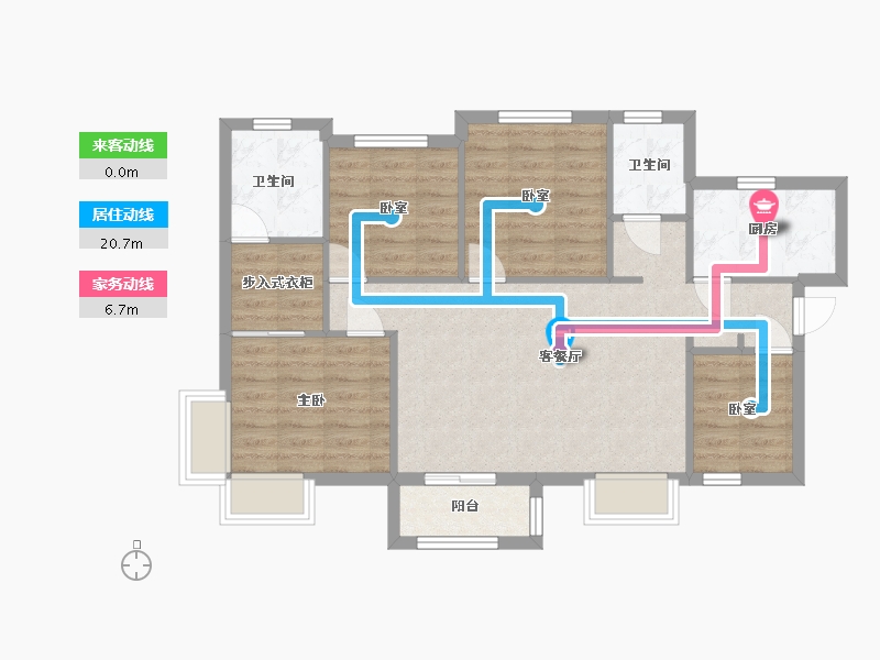 陕西省-西安市-利君未来城东区-94.35-户型库-动静线