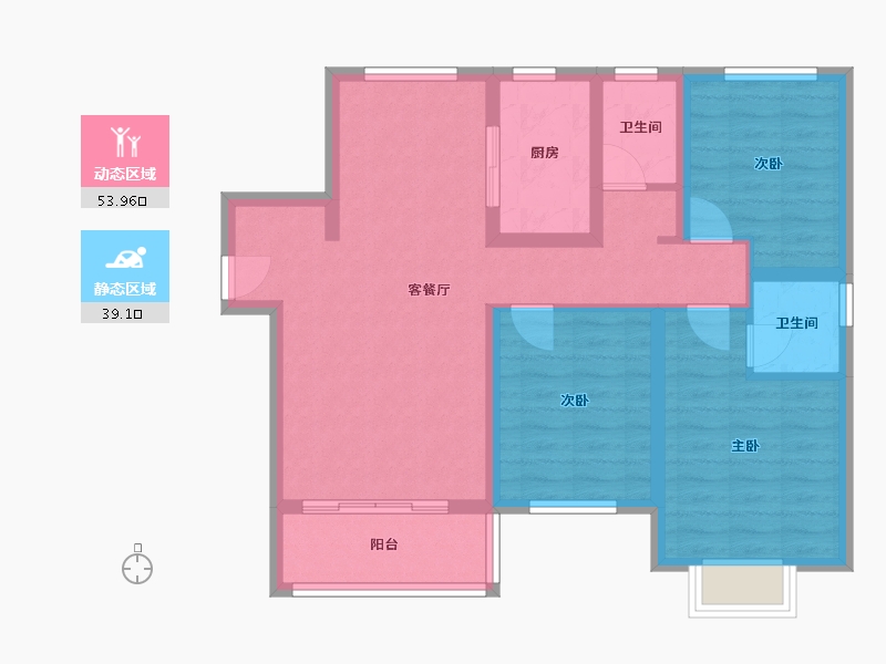 河北省-邢台市-邢州缔景城-95.22-户型库-动静分区