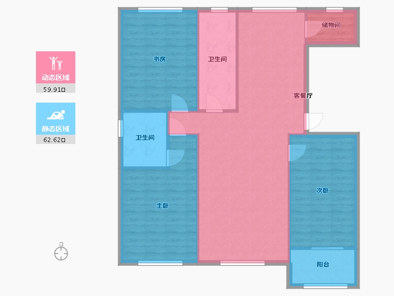 山西省-运城市-鼎鑫·黄金水岸-122.78-户型库-动静分区