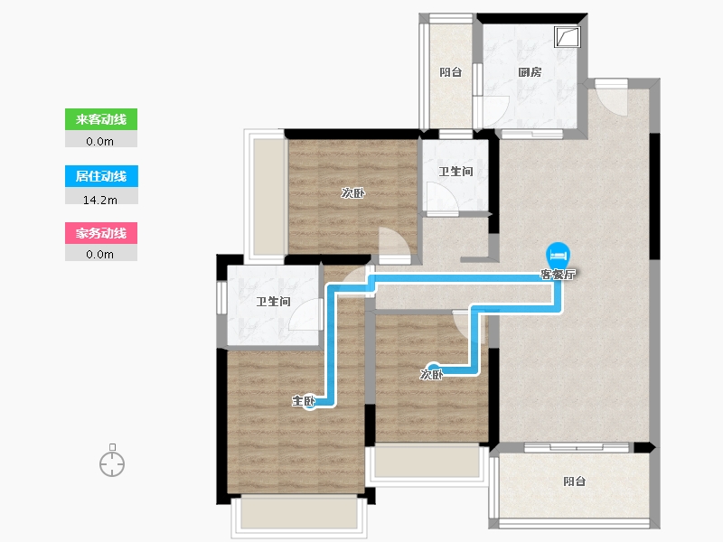 四川省-成都市-中建天府公馆-94.34-户型库-动静线