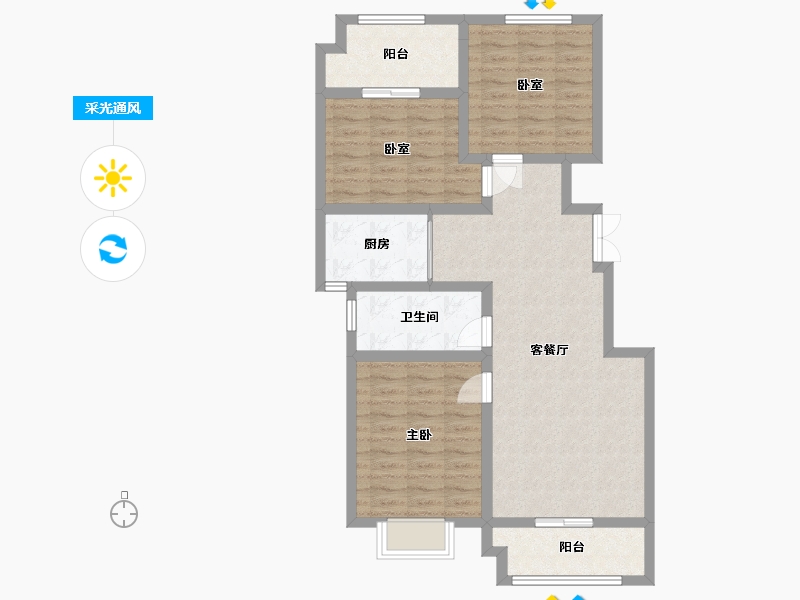 河南省-郑州市-长隆翰林苑-96.00-户型库-采光通风