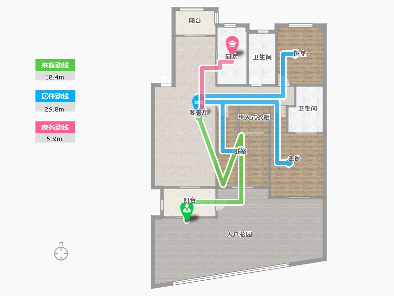 浙江省-杭州市-翡翠城-128.00-户型库-动静线