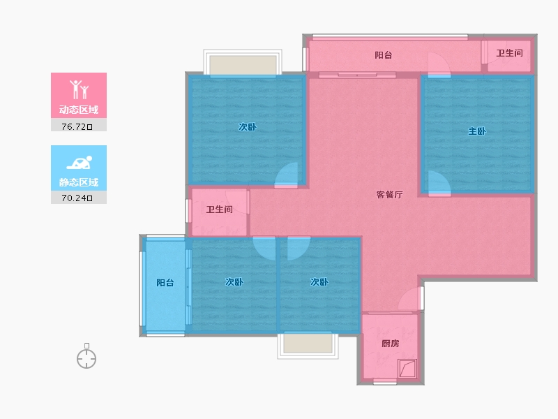 广西壮族自治区-南宁市-柳沙新天地-133.30-户型库-动静分区