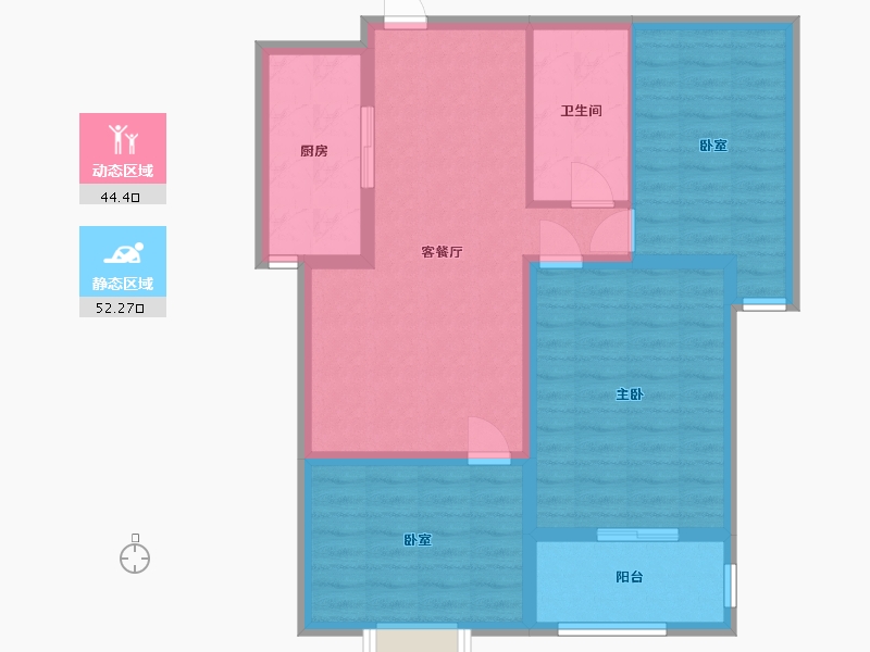 河北省-邯郸市-翠湖西三期-86.99-户型库-动静分区