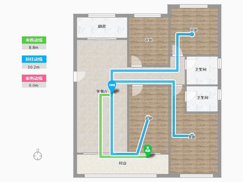 山东省-济南市-明湖澜庭二期-129.60-户型库-动静线