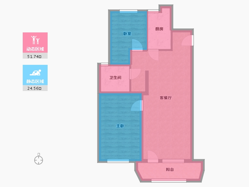 河北省-石家庄市-润江壹号-76.80-户型库-动静分区