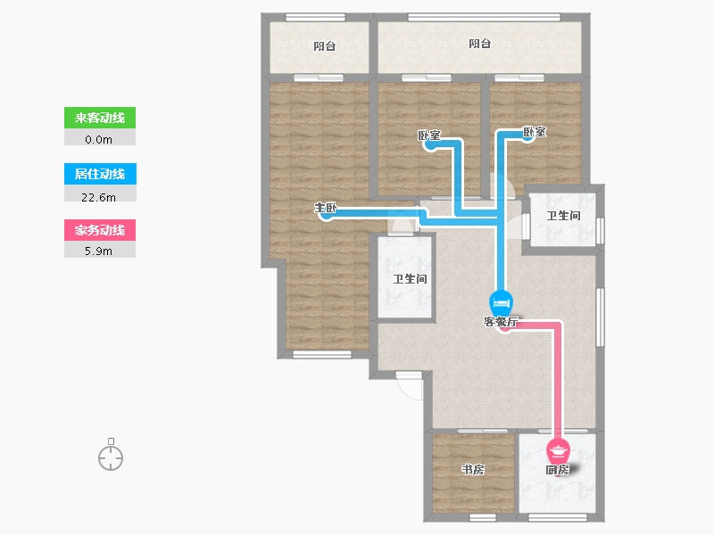 湖北省-荆州市-楚天都市·御湖一品-150.00-户型库-动静线