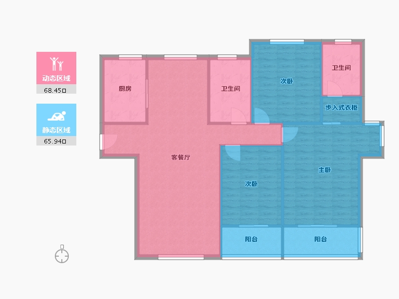 山东省-济南市-艺苑小区-121.60-户型库-动静分区