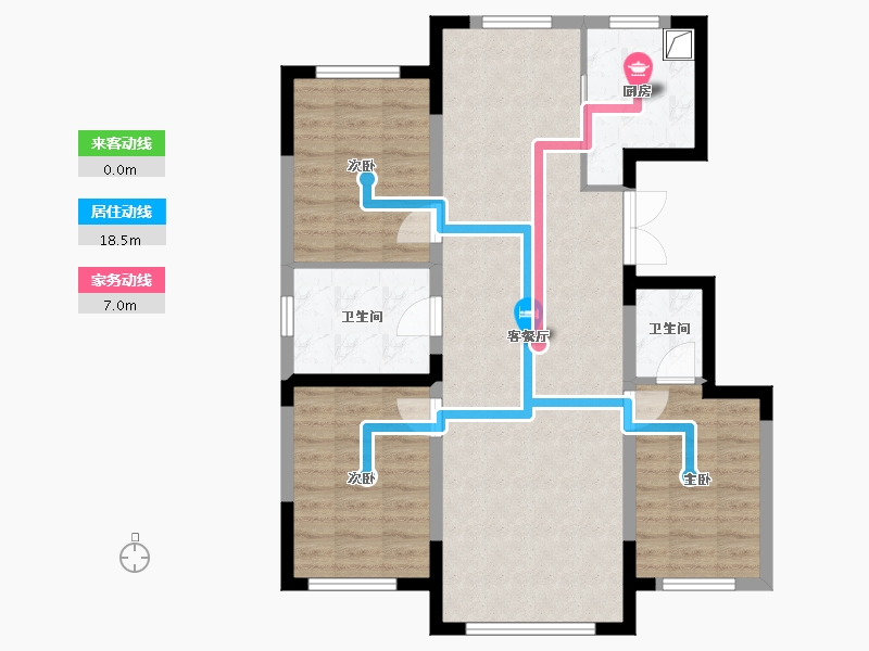 黑龙江省-哈尔滨市-水韵华府-92.00-户型库-动静线