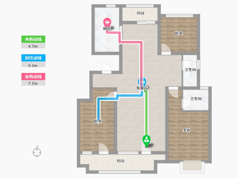 山东省-潍坊市-众成新华生活城-103.42-户型库-动静线