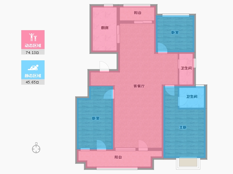 山东省-潍坊市-众成新华生活城-103.42-户型库-动静分区