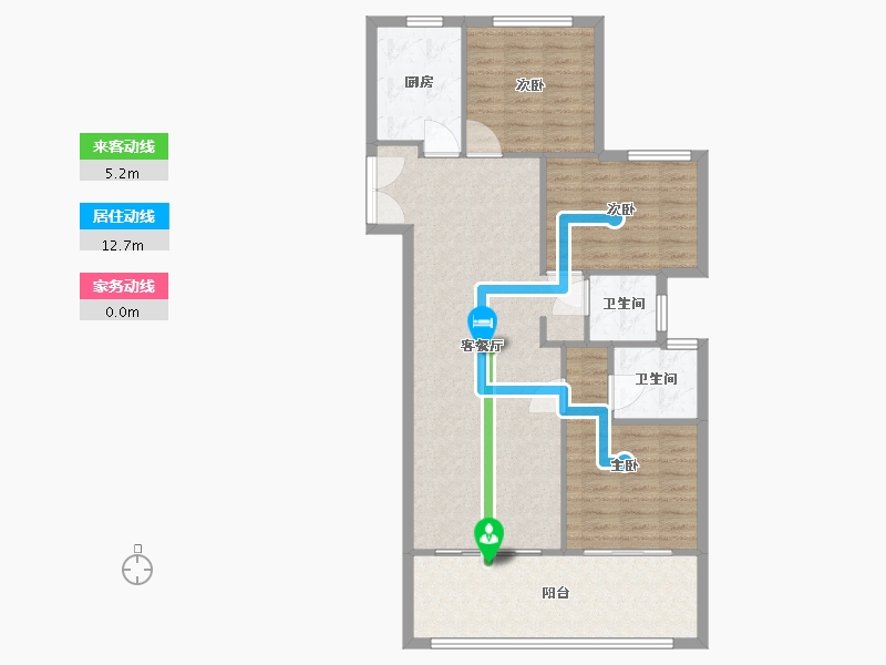 河南省-郑州市-万林陆号院-96.81-户型库-动静线