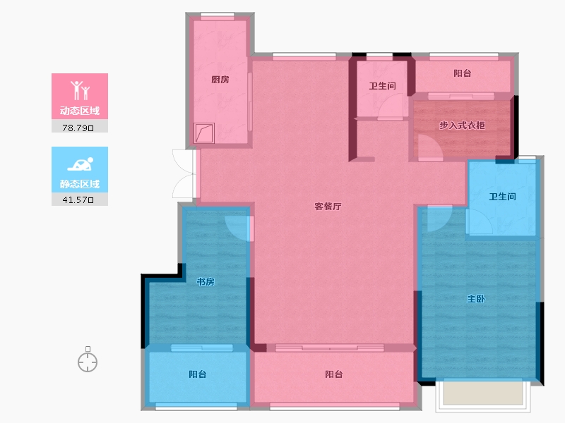 江西省-上饶市-云海·金麟府-108.16-户型库-动静分区