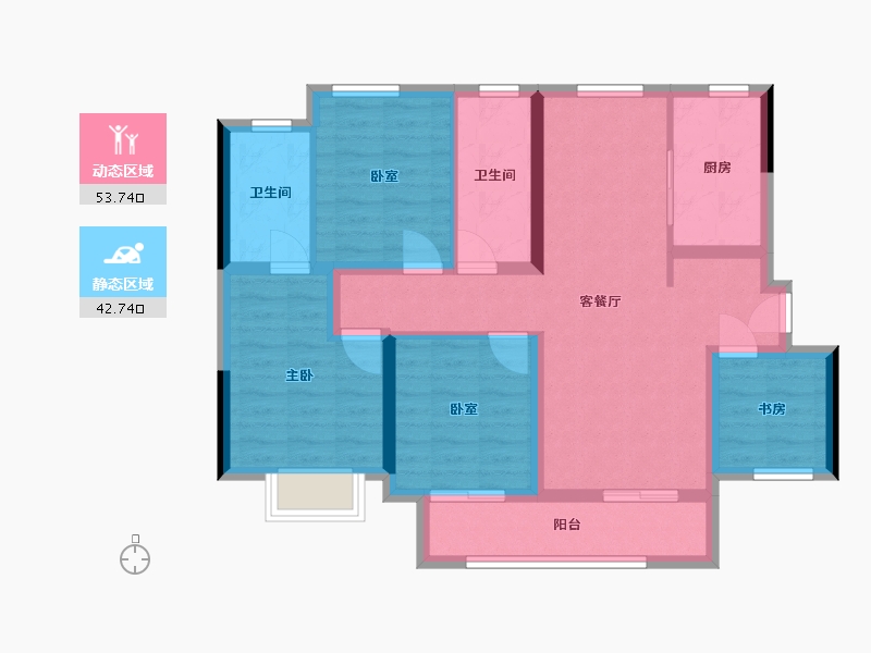 广东省-揭阳市-中骏世界城-92.80-户型库-动静分区