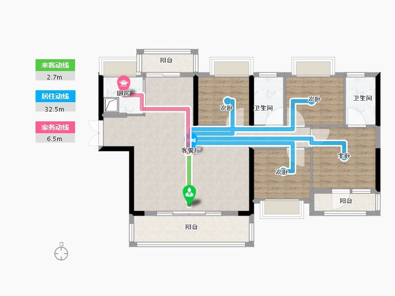 福建省-宁德市-霞浦外滩锦城-105.60-户型库-动静线