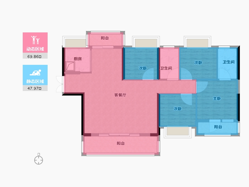 福建省-宁德市-霞浦外滩锦城-105.60-户型库-动静分区