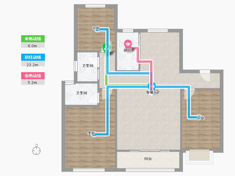 山东省-济南市-地平西棠甲第-110.51-户型库-动静线