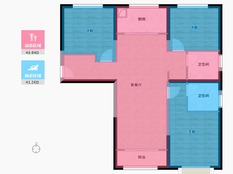 北京-北京市-一生悦-95.20-户型库-动静分区