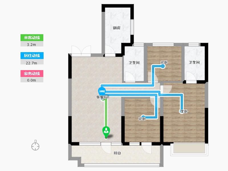 山东省-德州市-牡丹华府-87.19-户型库-动静线