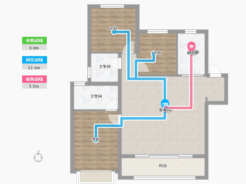 陕西省-西安市-地建·嘉信臻城-87.46-户型库-动静线