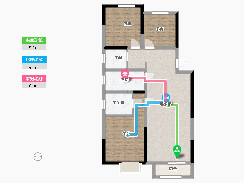 山西省-临汾市-恒安府-103.20-户型库-动静线