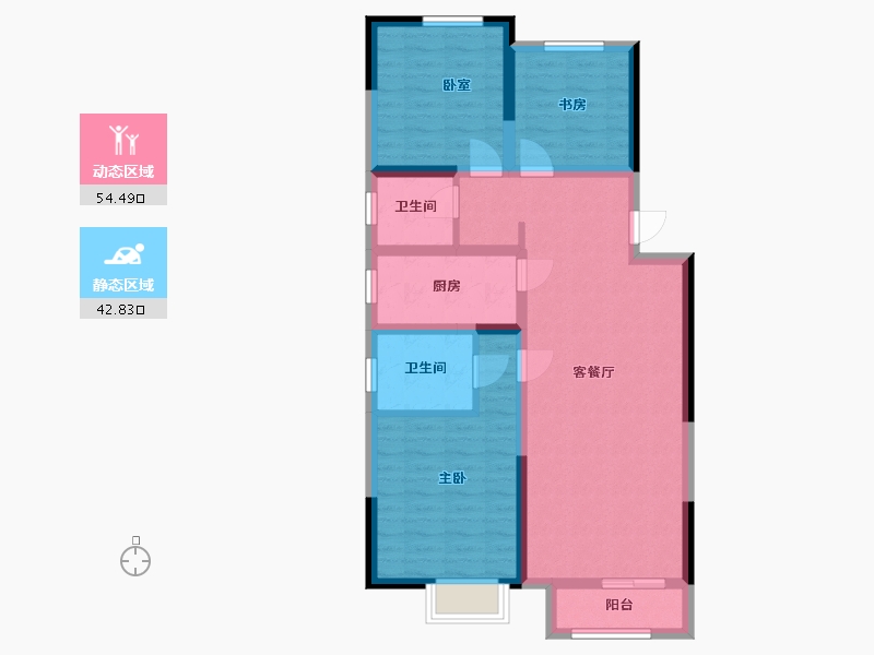 山西省-临汾市-恒安府-103.20-户型库-动静分区