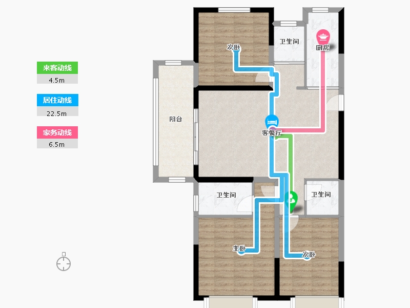 江苏省-徐州市-文韵-102.40-户型库-动静线