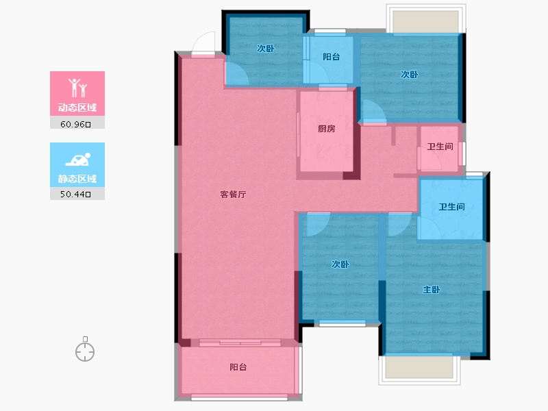 湖南省-永州市-御泽园-106.40-户型库-动静分区