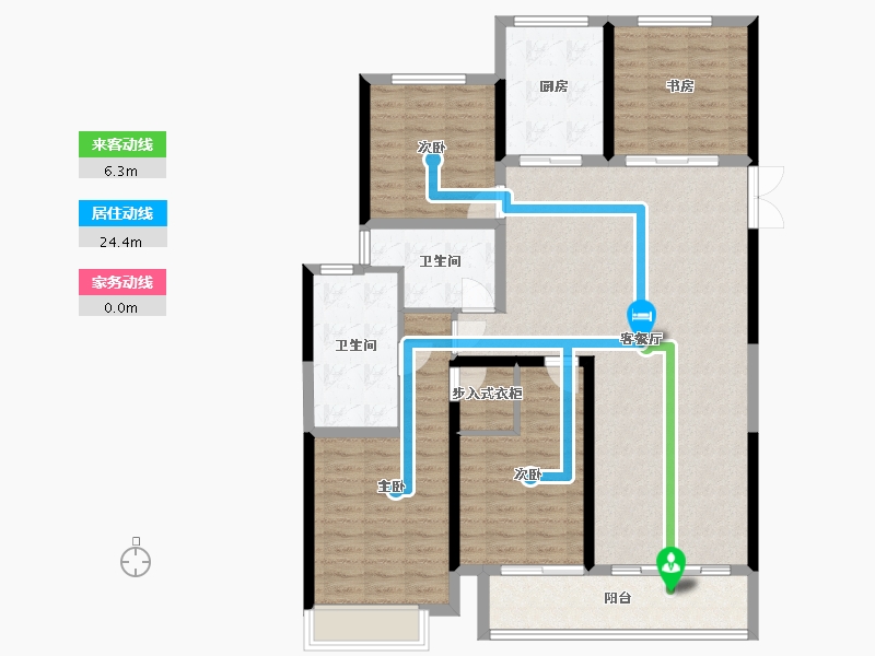 江苏省-扬州市-金奥文昌公馆富贵-147.00-户型库-动静线