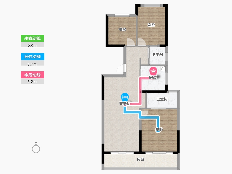 浙江省-温州市-保利天樾玺-93.07-户型库-动静线