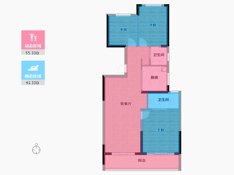 浙江省-温州市-保利天樾玺-93.07-户型库-动静分区