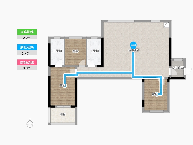 贵州省-贵阳市-龙湖舜山府-125.00-户型库-动静线