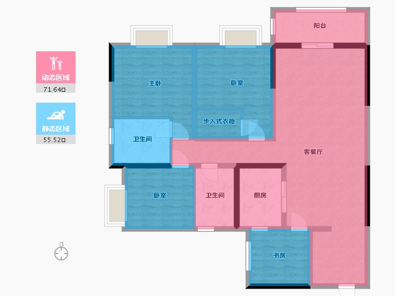 广西壮族自治区-南宁市-御江西街-118.38-户型库-动静分区