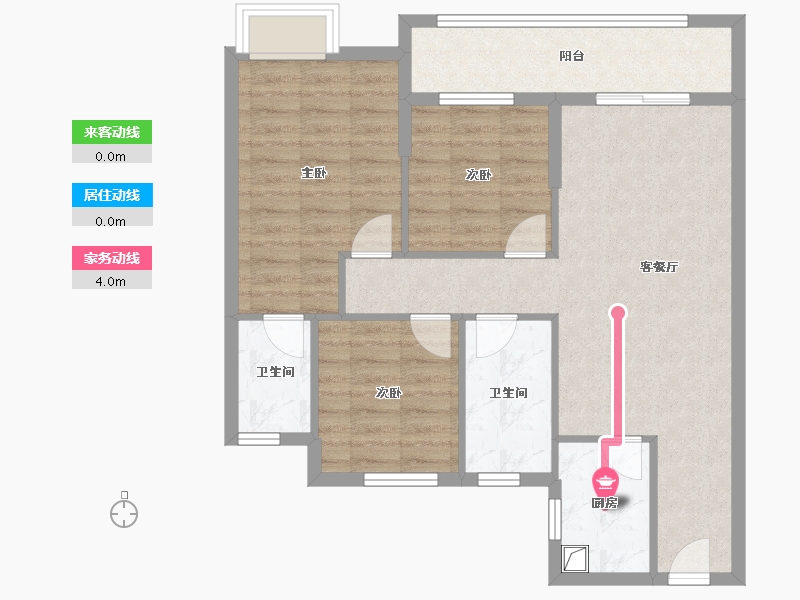 湖北省-武汉市-中新苑-87.00-户型库-动静线