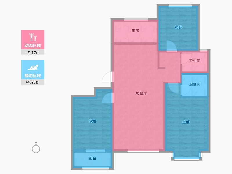 河北省-衡水市-中超御城-96.80-户型库-动静分区