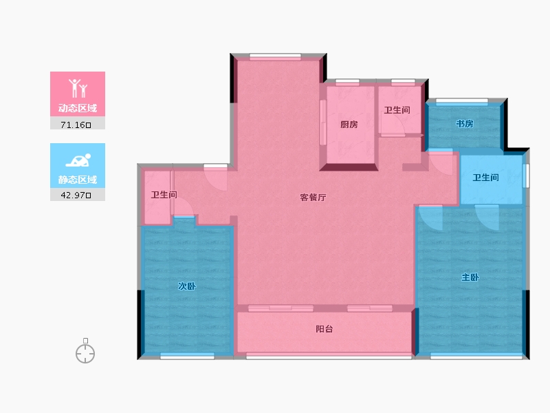 浙江省-温州市-桃园贰号院-103.20-户型库-动静分区