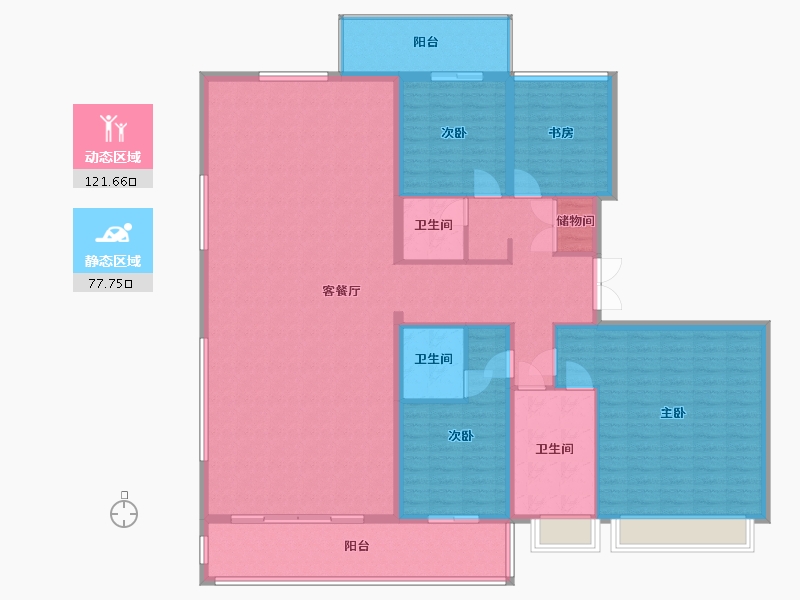 陕西省-西安市-中国铁建万科翡翠国际3期-192.00-户型库-动静分区