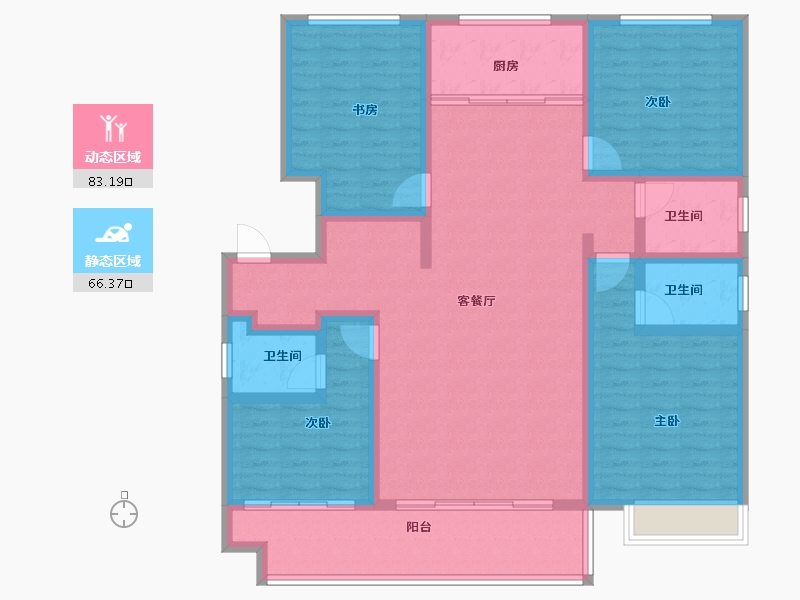 江苏省-徐州市-华宇·玲珑小苑-134.00-户型库-动静分区