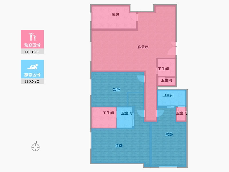 云南省-昆明市-昆明君悦居-203.80-户型库-动静分区