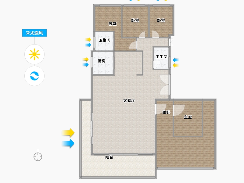 广东省-东莞市-华润置地中心·悦府-304.00-户型库-采光通风