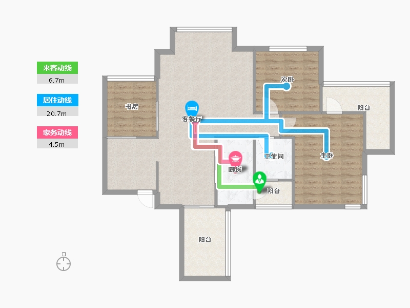 四川省-成都市-边城香格里-70.14-户型库-动静线