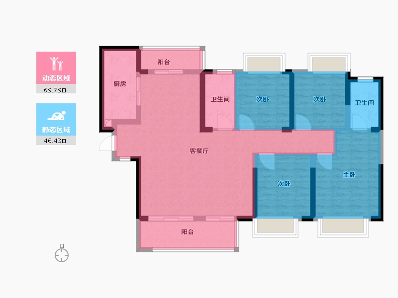 江西省-赣州市-颐泰兴园健康城-110.19-户型库-动静分区