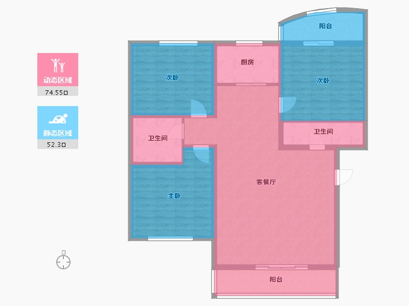 青海省-海北藏族自治州-国土小区-114.00-户型库-动静分区