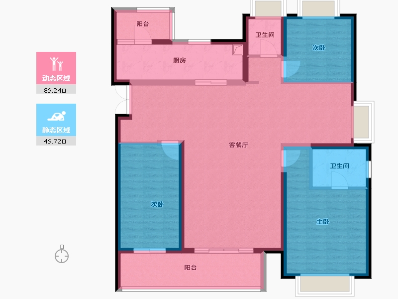 云南省-昆明市-世茂璀璨臻樾-172.00-户型库-动静分区