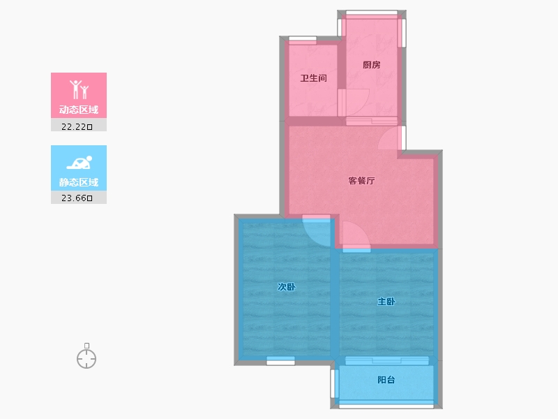 上海-上海市-航华二村三街坊(西区)-68.22-户型库-动静分区