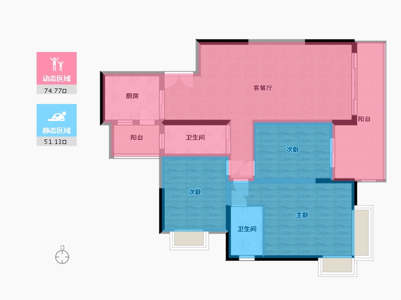 贵州省-黔南布依族苗族自治州-龙里天佳国际大厦-118.96-户型库-动静分区